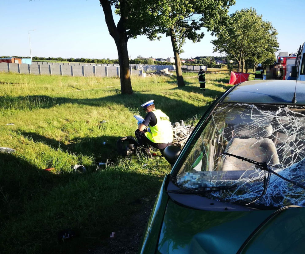 wypadek na podlaskich drogach, zginął motocyklista