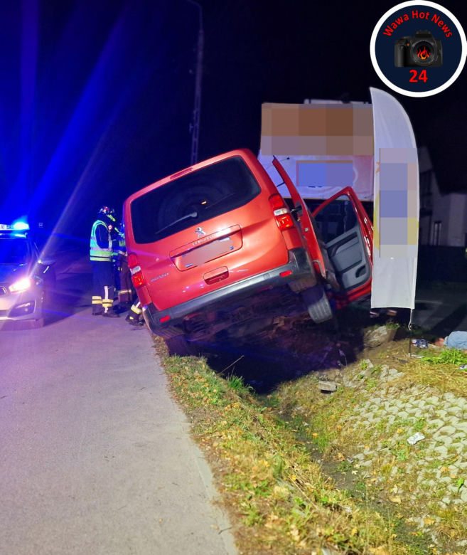 Wylądowali busem w rowie. Byli tak pijani, że nie mogli wyjść o własnych siłach