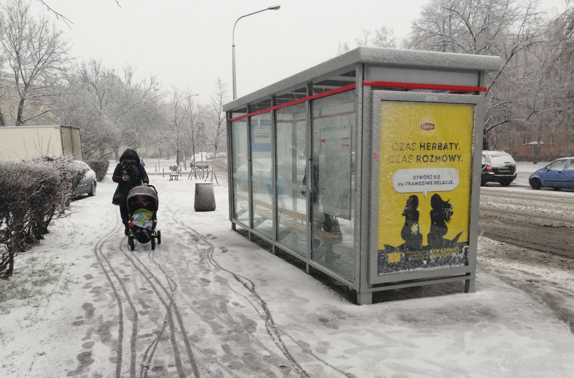 Śnieg zaskoczył Warszawę
