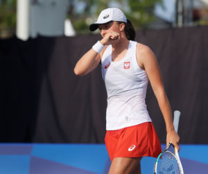 Iga Świątek - zdjęcia z meczu II rundy turnieju olimpijskiego w tenisa ziemnego