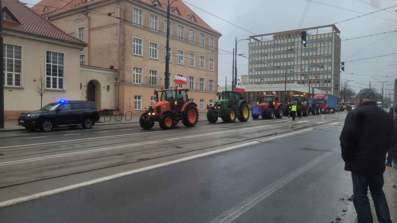 Protest rolników w Olsztynie, 20 lutego