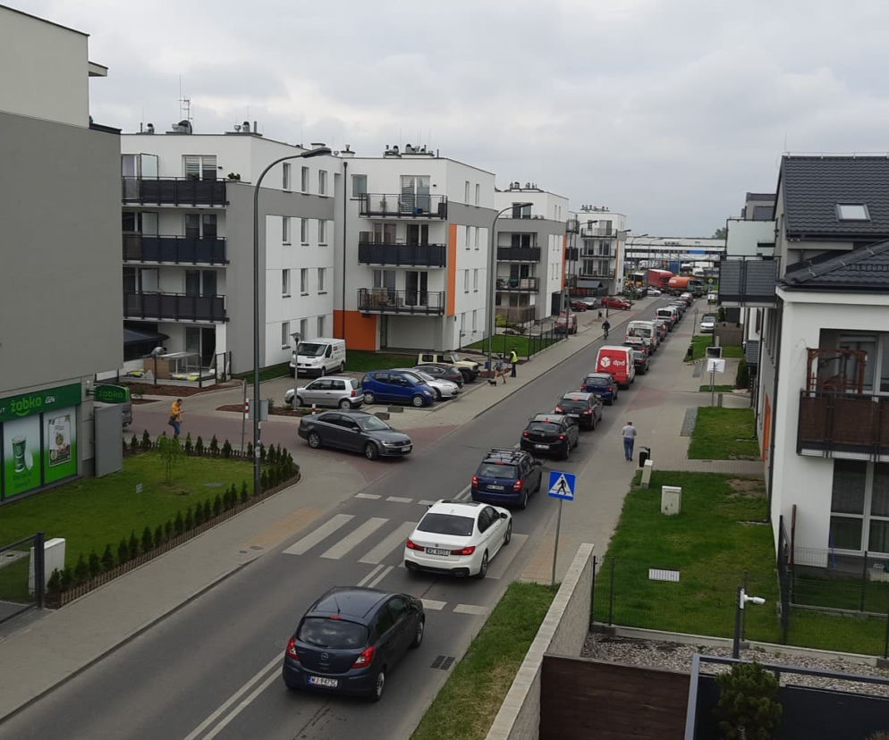 Ogromne korki na Białołęce w Warszawie