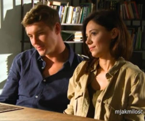 M jak miłość, odcinek 1415. Iza (Adriana Kalska), Marcin (Mikołaj Roznerski)
