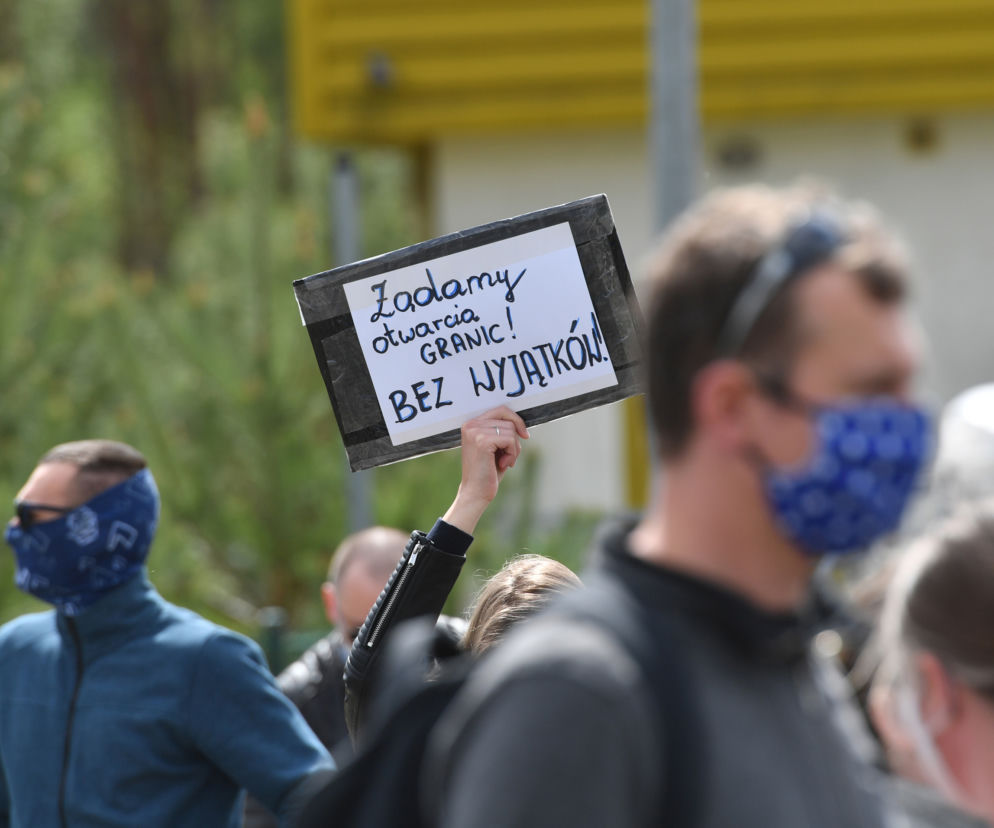 Protest na granicy polsko-niemieckiej w Lubieszynie