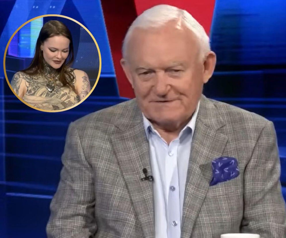 Leszek Miller w marynarce, a na miniaturze wytatuowana Monika Miller. O ich relacji przeczytasz w Mediateka.