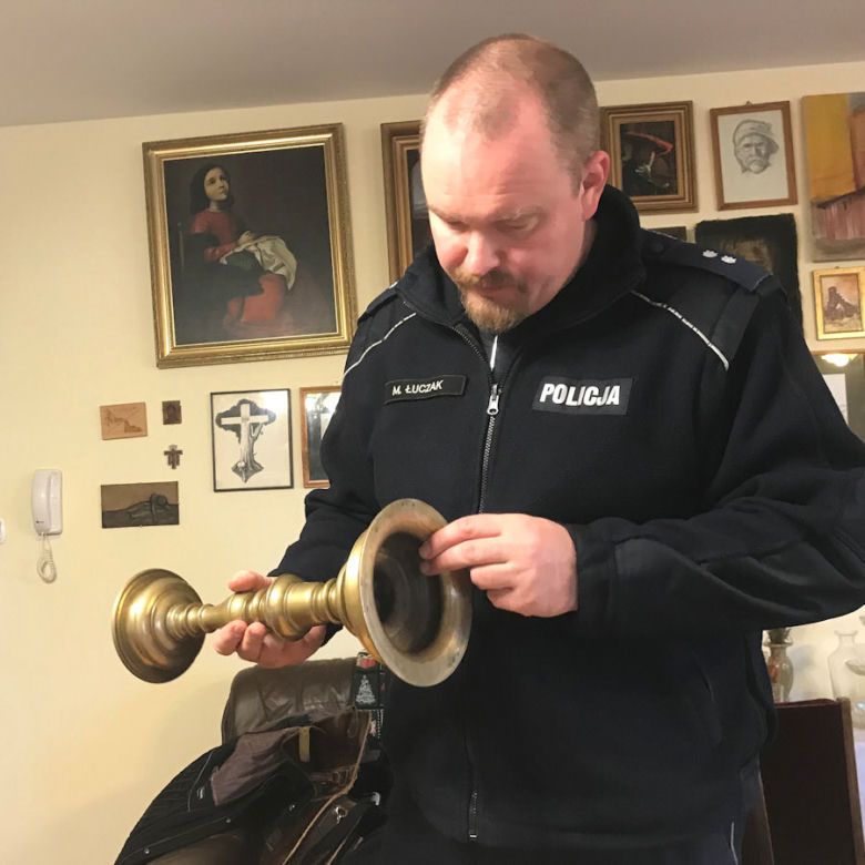 Odnaleziony lichtarz z XVIII wieku
