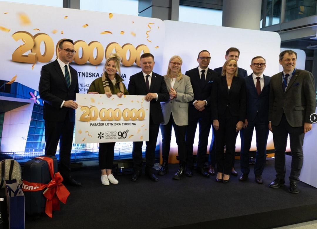 Wielkie święto w Warszawie. Lotnisko Chopina odprawiło 20 milionów pasażerów w 2024 roku