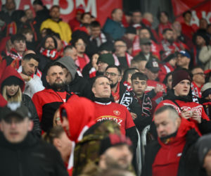 Widzew Łódź - Lech Poznań: Zdjęcia kibiców i zawodników z meczu 24. kolejki PKO BP Ekstraklasy