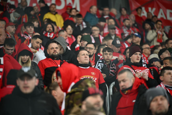 Widzew Łódź - Lech Poznań: Zdjęcia kibiców i zawodników z meczu 24. kolejki PKO BP Ekstraklasy