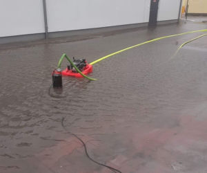 Uszkodzony radiowóz, zalania, połamane drzewa. Wichury w pow. iławskim