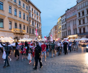 Marsz solidarności z Białorusinami w Krakowie