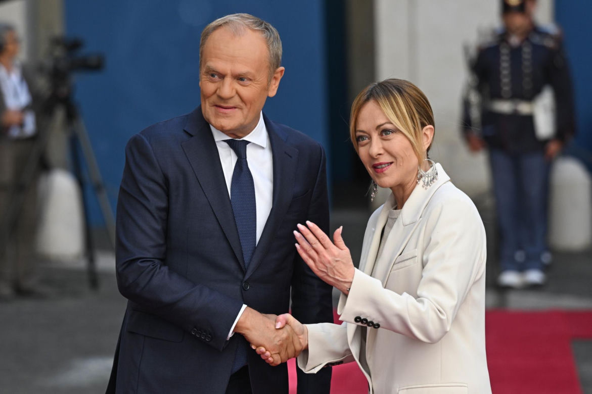 Donald Tusk spotkał się z Giorgią Meloni