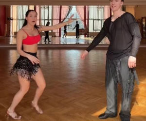 Natsu i Wojciech Kucina na treningu Tańca z Gwiazdami