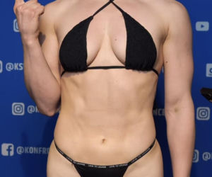 Wiktoria Czyżewska i Sara Luzar-Smajić na ważeniu przed KSW 118