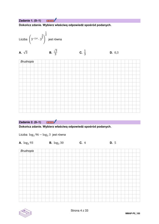 Matura próbna 2024: matematyka. Arkusze CKE i odpowiedzi. Poziom podstawowy [Formuła 2023]
