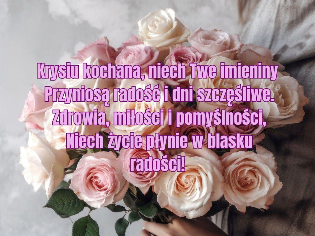 Kartka z życzeniami dla Krystyny na imieniny