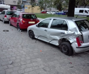 Swoim BMW rozbił osiem samochodów na Pereca!