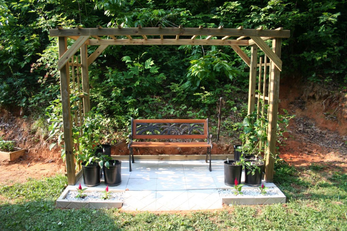 Pergola w ogrodzie