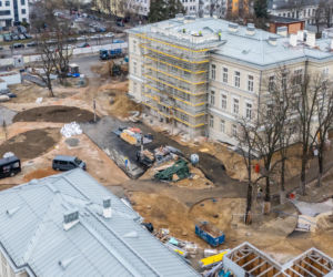 Sinfonia Varsovia w Warszawie podczas budowy