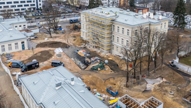 Sinfonia Varsovia w Warszawie podczas budowy