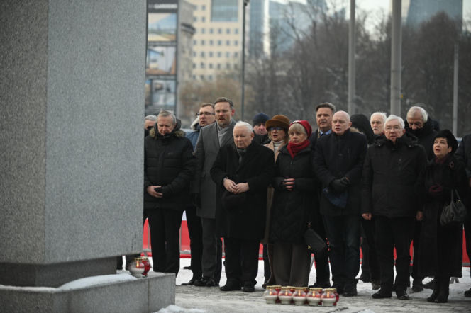 Jarosław Kaczyński na obchodach miesięcznicy smoleńskiej
