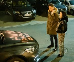 Na Wspólnej odc. 3276. Darek Żbik (Michał Mikołajczak), Kasia (Julia Chatys)