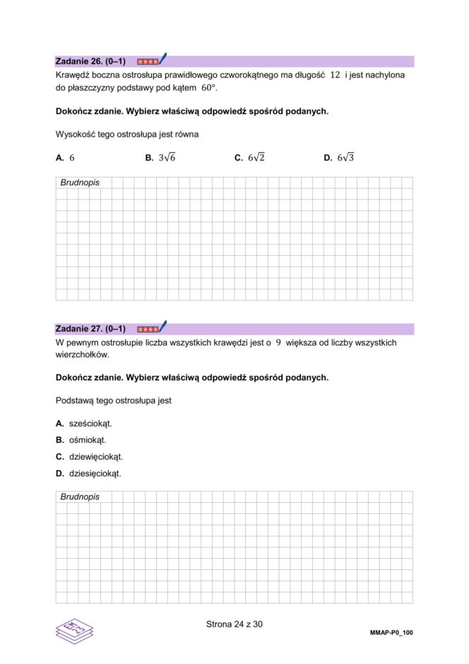 Matura poprawkowa 2026: matematyka - ARKUSZ CKE 24.08.2026