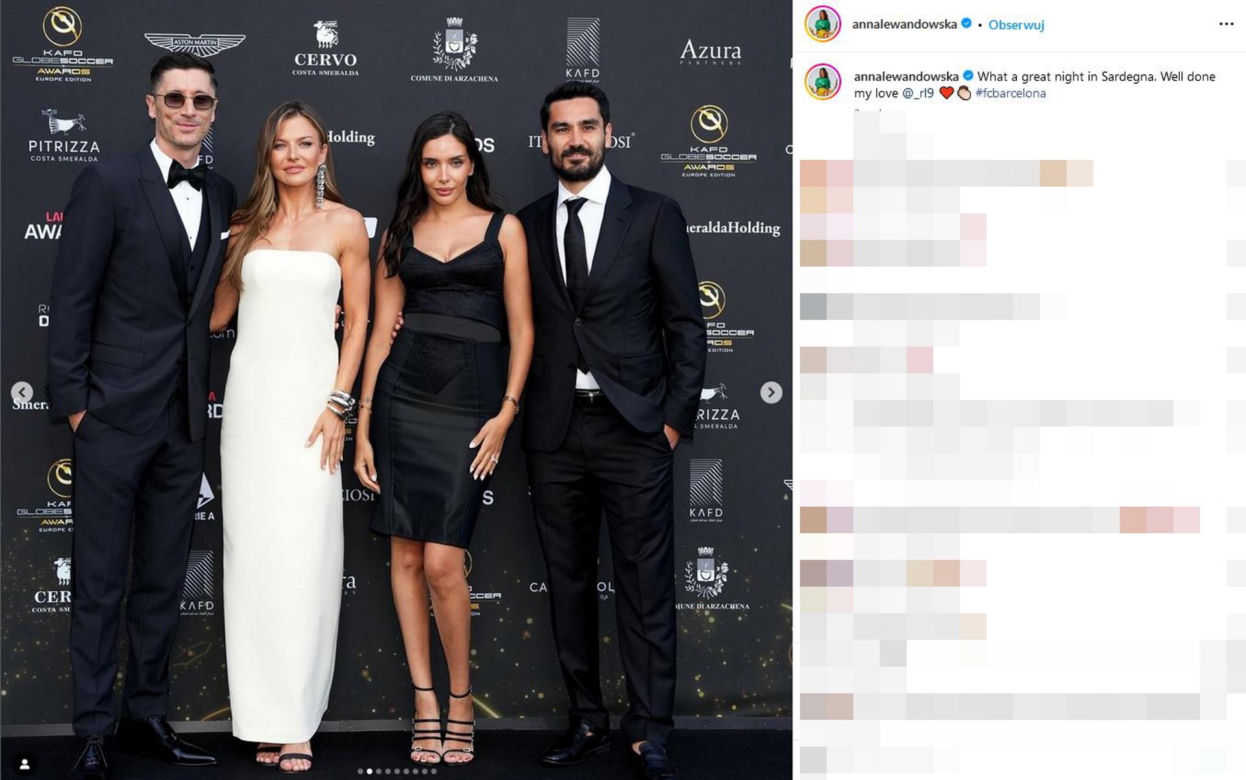 Anna Lewandowska w sukni polskiej marki
