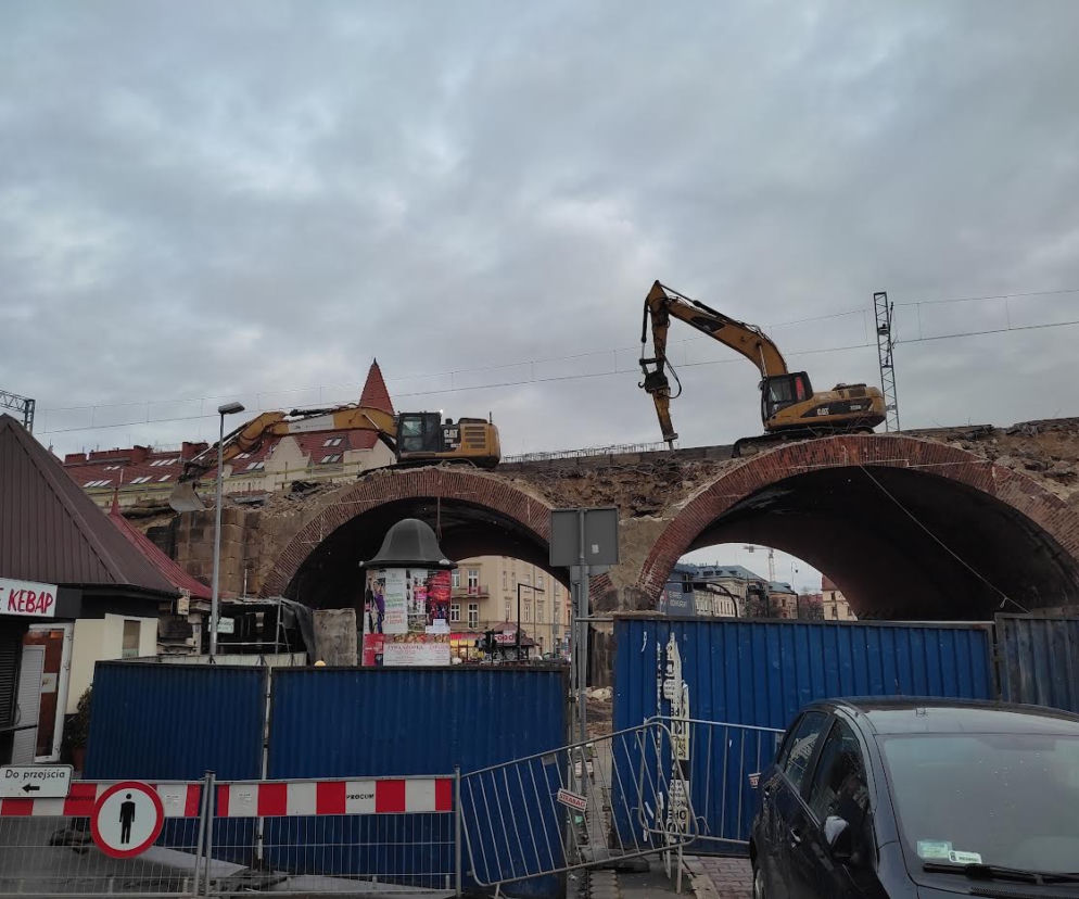 Rozbiórka wiaduktu kolejowego przy ul. Grzegórzeckiej