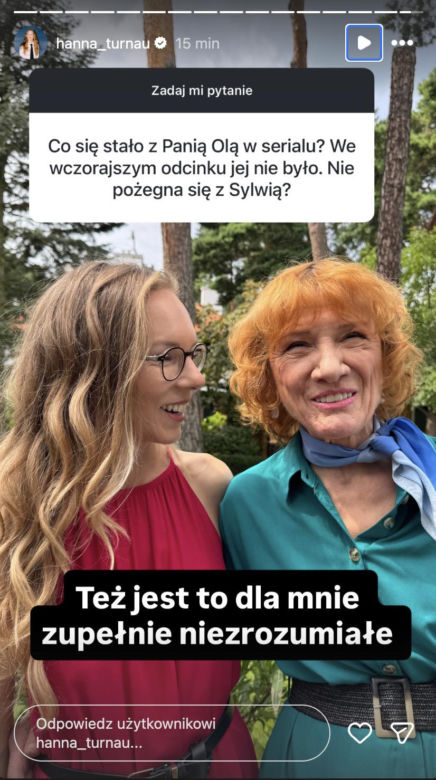 M jak miłość. Hanna Turnau o odejściu z serialu