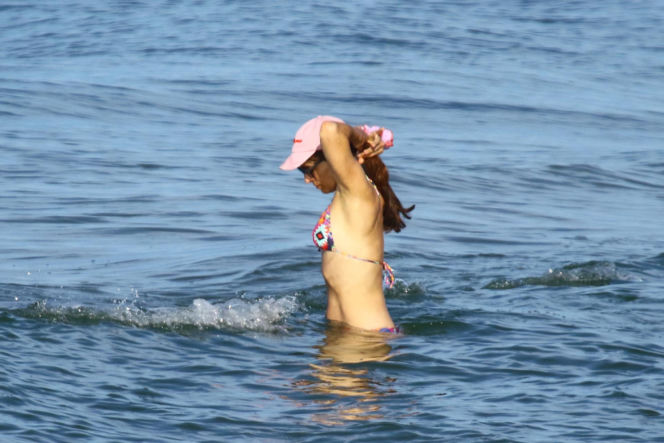 Anna Czartoryska-Niemczycka na plaży
