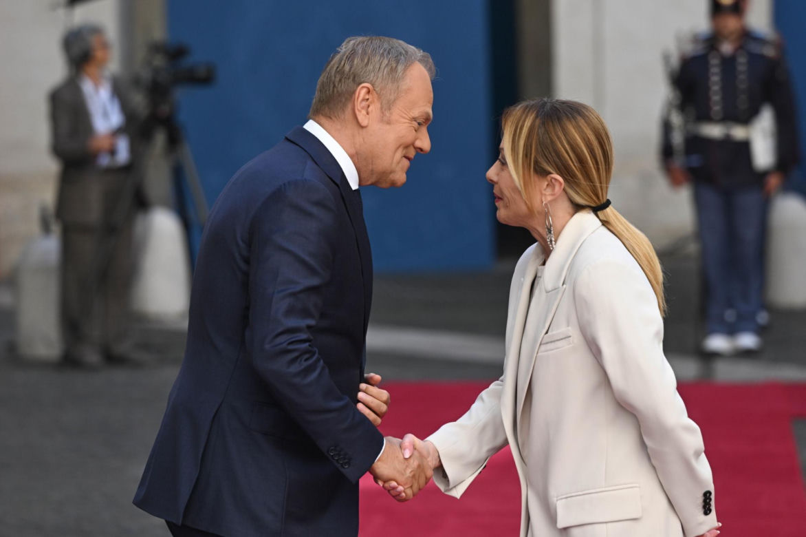 Donald Tusk spotkał się z Giorgią Meloni