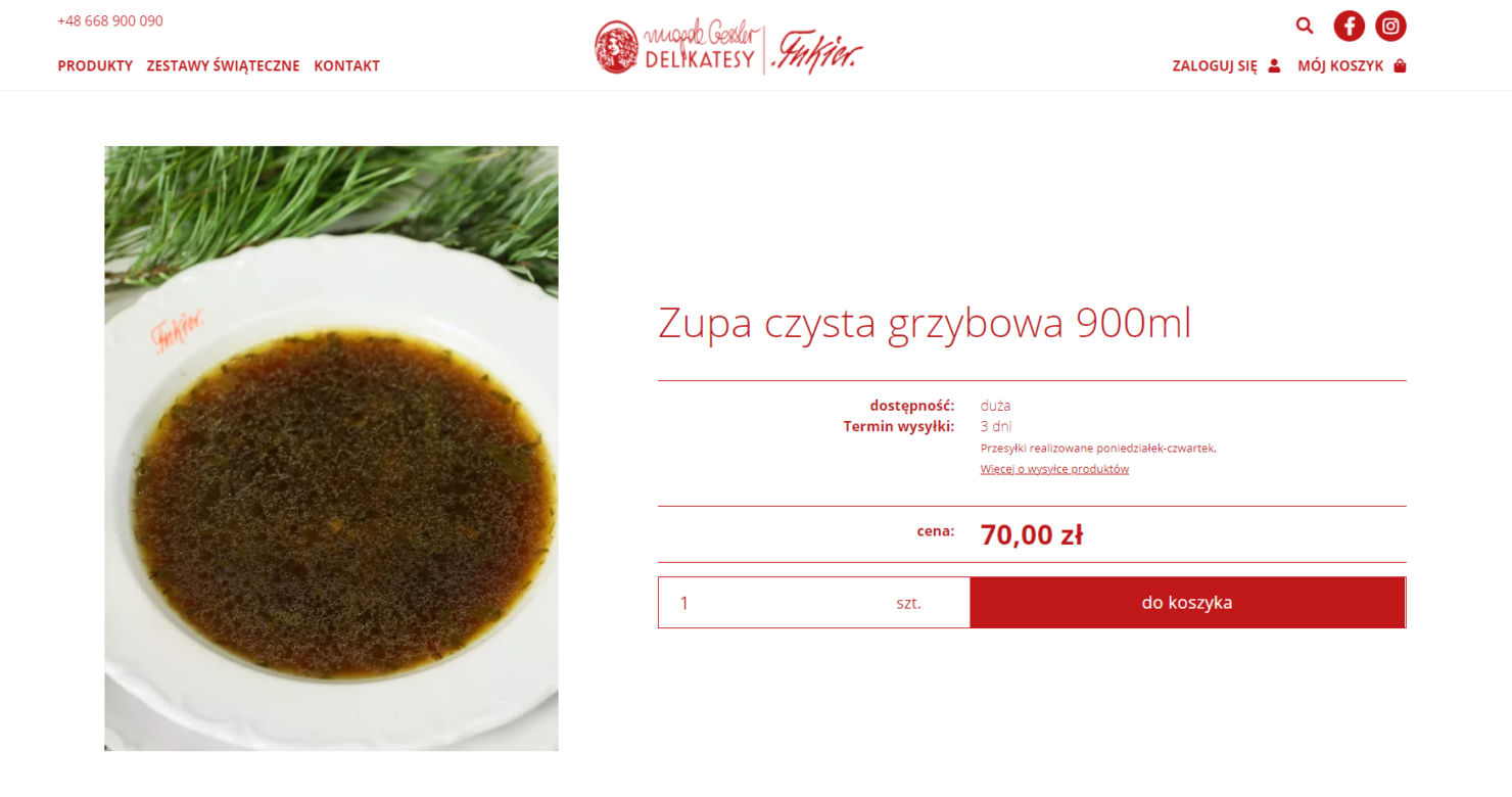 U Gessler 7 zł za pieroga