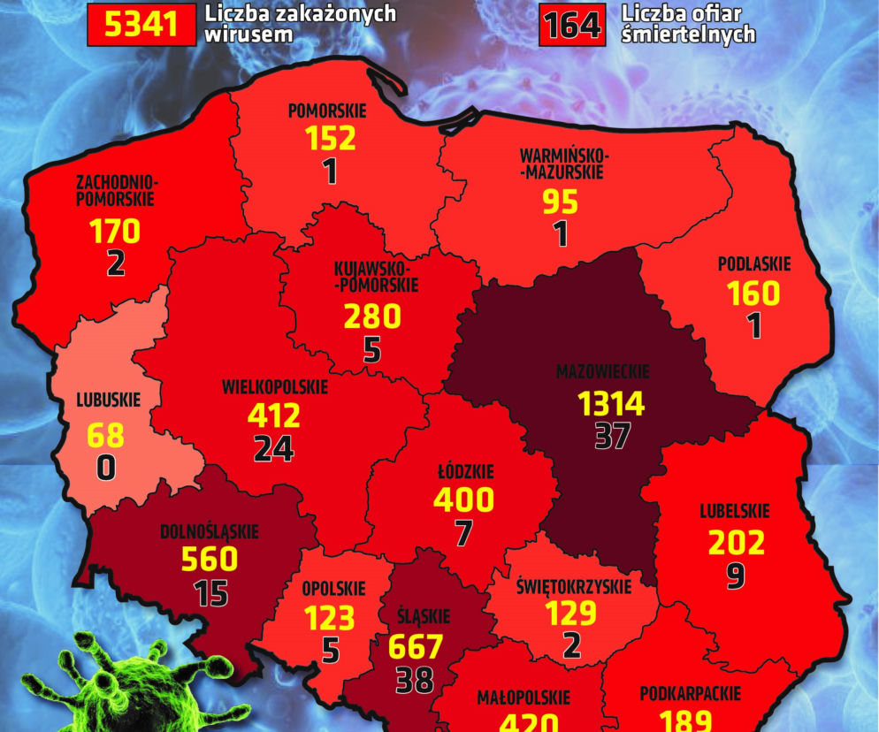 Koronawirus opolskie; Zarażeni, zmarli, AKTUALNE DANE 9 kwietnia