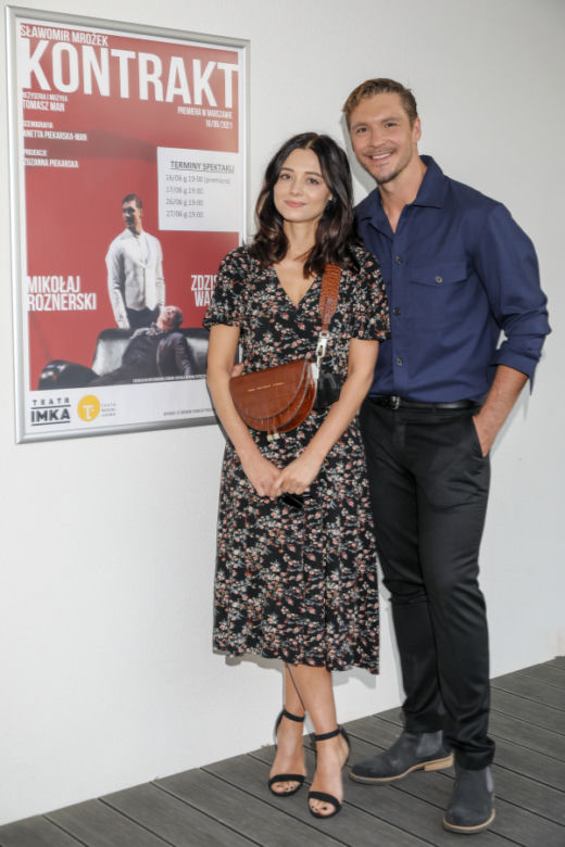 Mikołaj Roznerski i Adriana Kalska - premiera spektaklu "Kontrakt" w teatrze IMKA