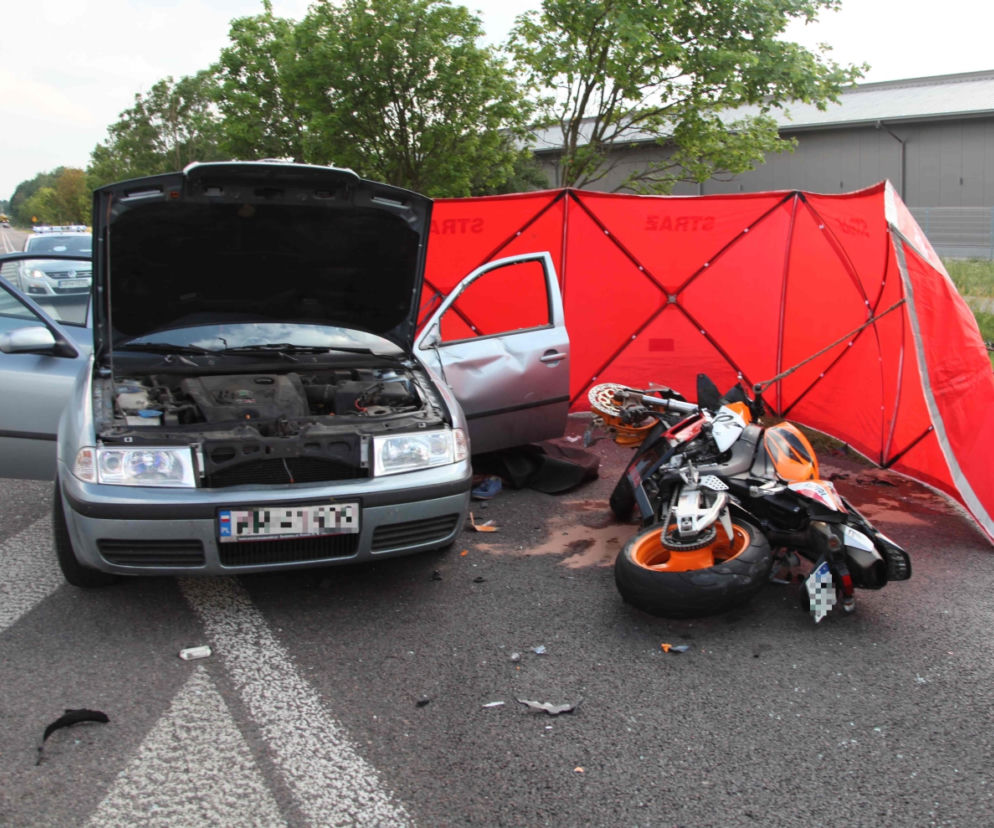 wypadek, motocyklista