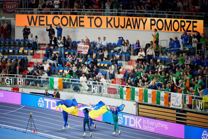 Halowe Mistrzostwa Świata w Lekkoatletyce Kujawy Pomorze 26 w Toruniu. Zdjęcia kibiców i zawodników z 1. dnia imprezy