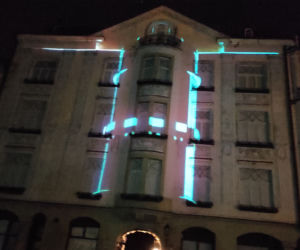Historia Tarnowa opowiedziana światłem - mapping 3D na Placu Kazimierza