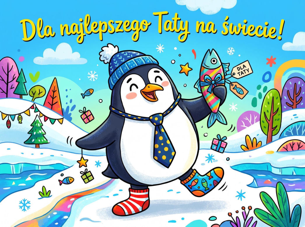 Zabawna kartka na Dzień Taty