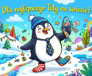 Zabawna kartka na Dzień Taty