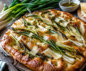 Focaccia po polsku. Młoda cebula i ser bursztyn odmienią ten włoski klasyk