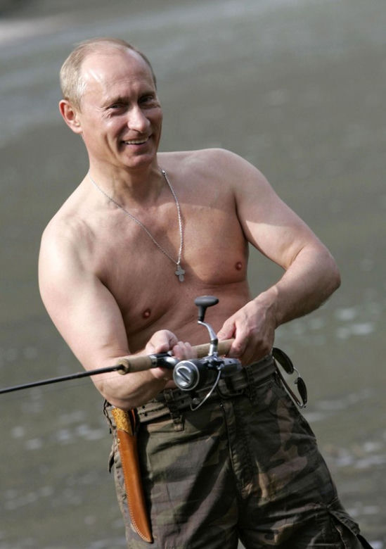 Władimir Putin na rybach 