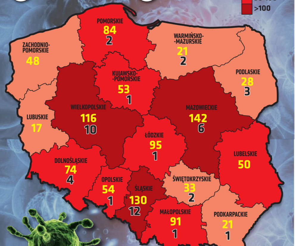 koronawirus w Polsce województwa 23 5 2021