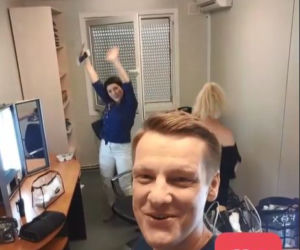 M jak miłość. Marcin Mroczek i Katarzyna Cichopek na planie