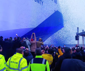 Chrzest promu Jantar Unity