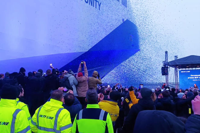 Chrzest promu Jantar Unity