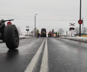 Koszarówka. Wypadek na przejeździe kolejowym 3.02.2021