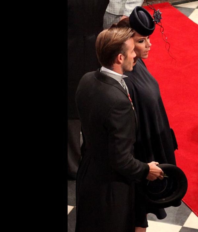 Ślub księcia Williama - David Beckham z żoną