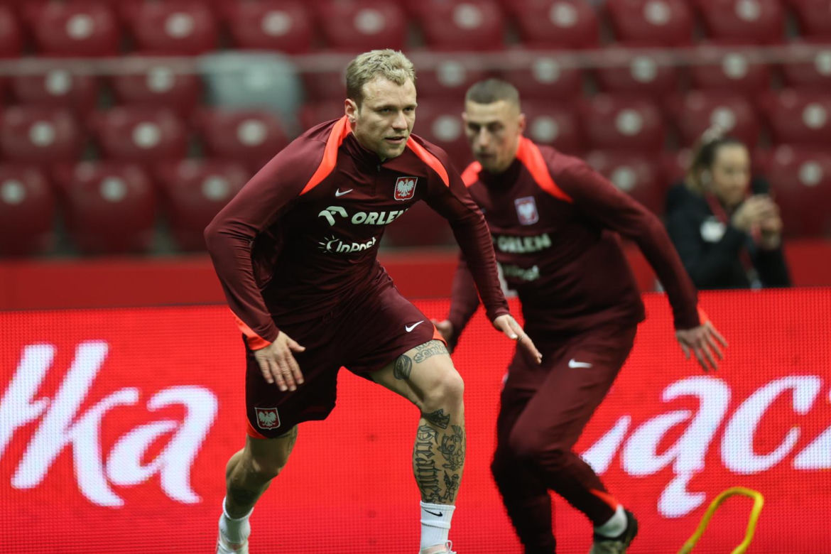 Eliminacje ME 2024. Trening reprezentacji Polski na PGE Narodowym przed meczem barażowym z Estonią
