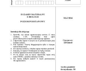Arkusz biologia podstwowy matura 2014